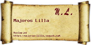 Majoros Lilla névjegykártya